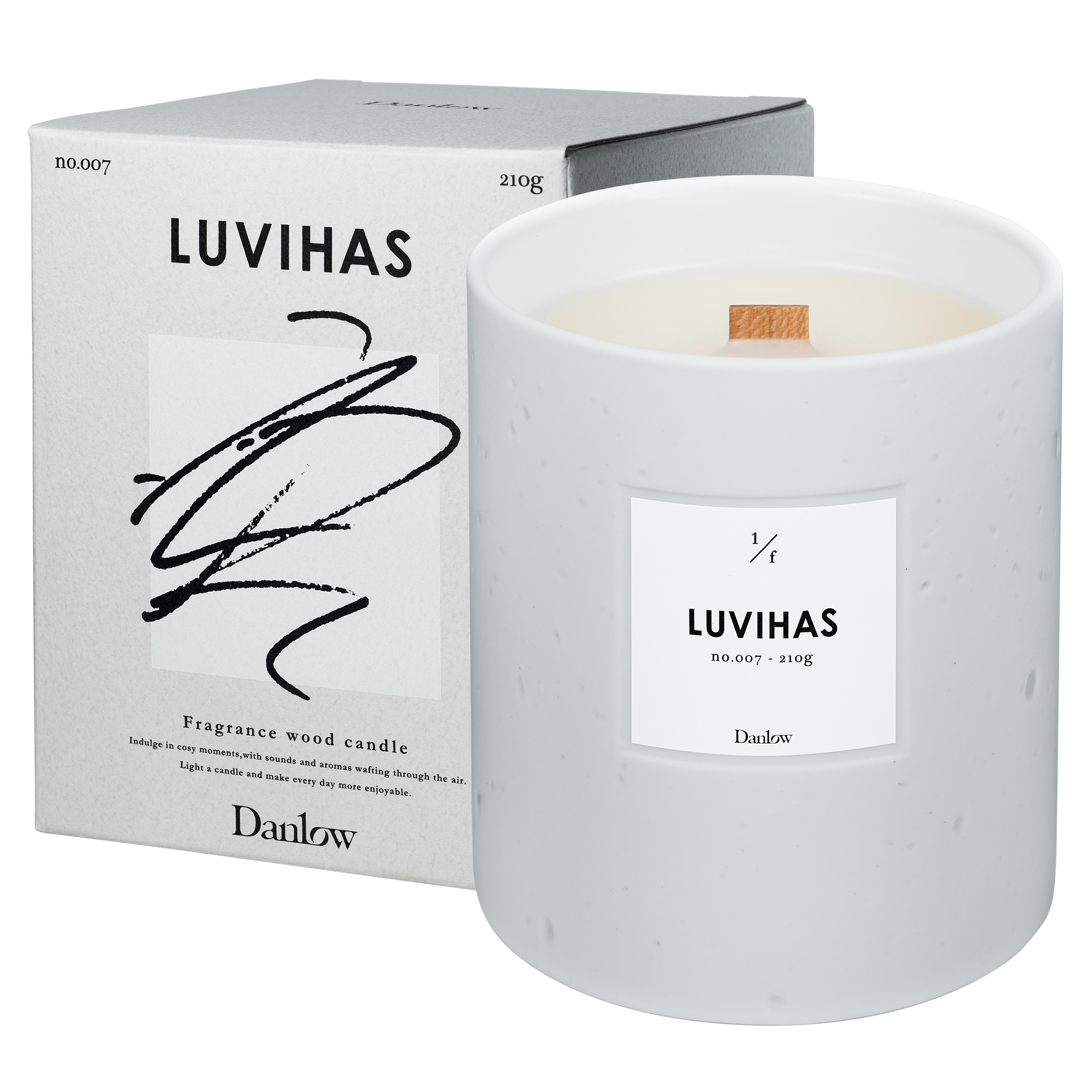 Luvihas フレグランスウッドキャンドル no.007 210g フレグランスウッドキャンドル - LUVIHAS(ルヴィハス) -