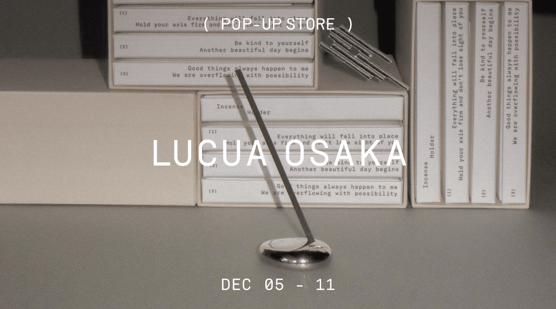 ”お香＆お香立てカスタムイベントも開催”  12/5-12/11 ルクアイーレPOP UP