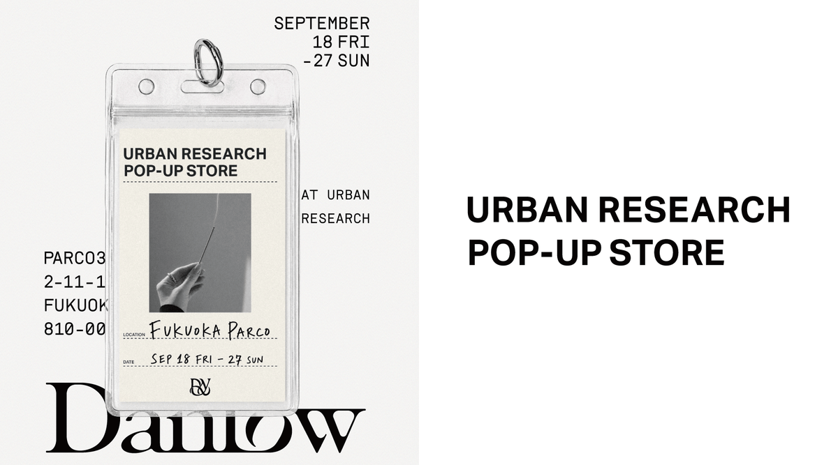 【''POP-UP開催''】9/18 - 9/27 URBAN RESEARCH 福岡パルコ店